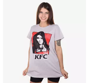 Футболка женская KFC серая - ростовка 5 шт.